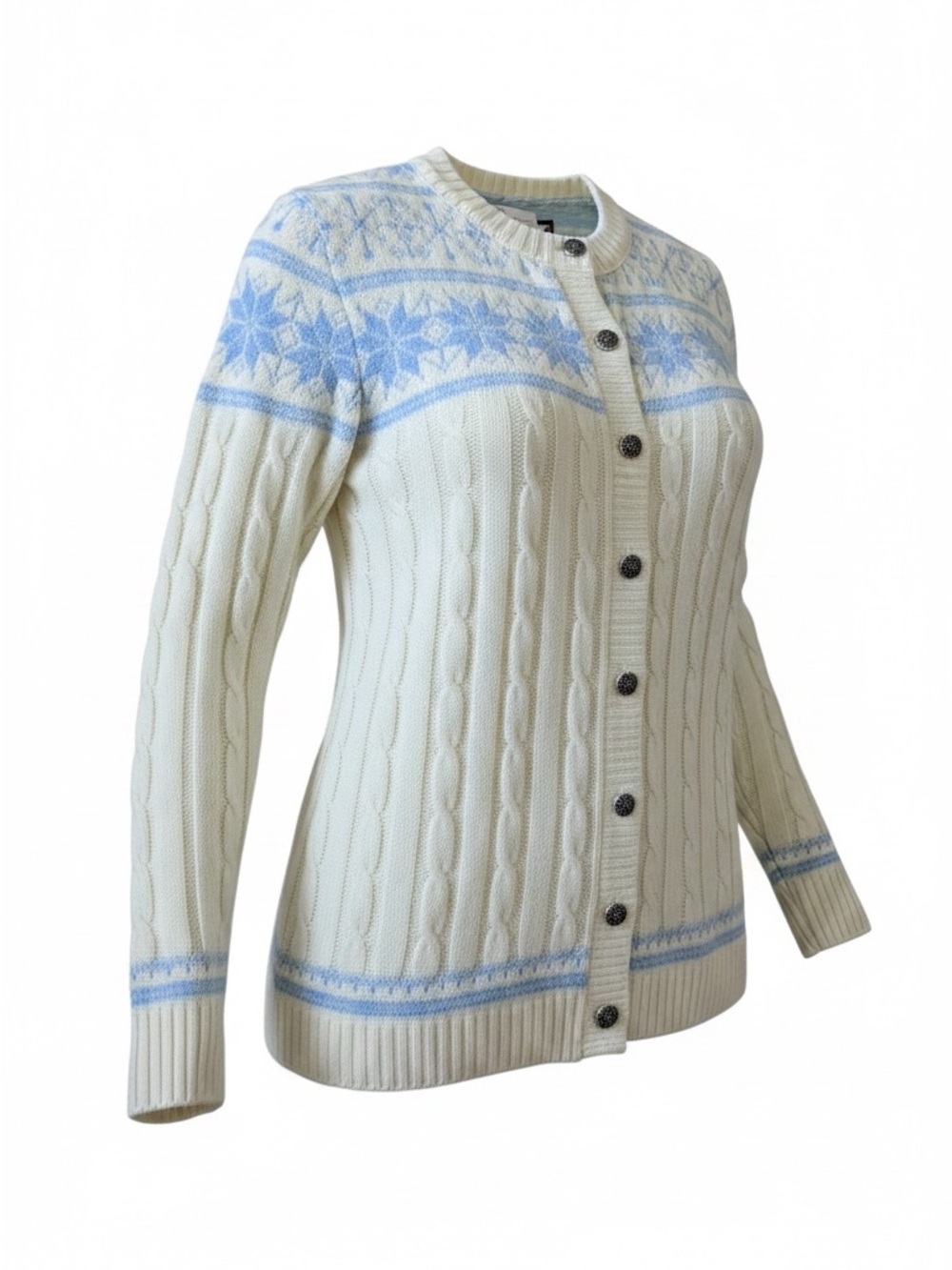 VINTAGE Winona Knits Fair Isle Sweater Cardigan Sz 38/Medium Grandmillennial